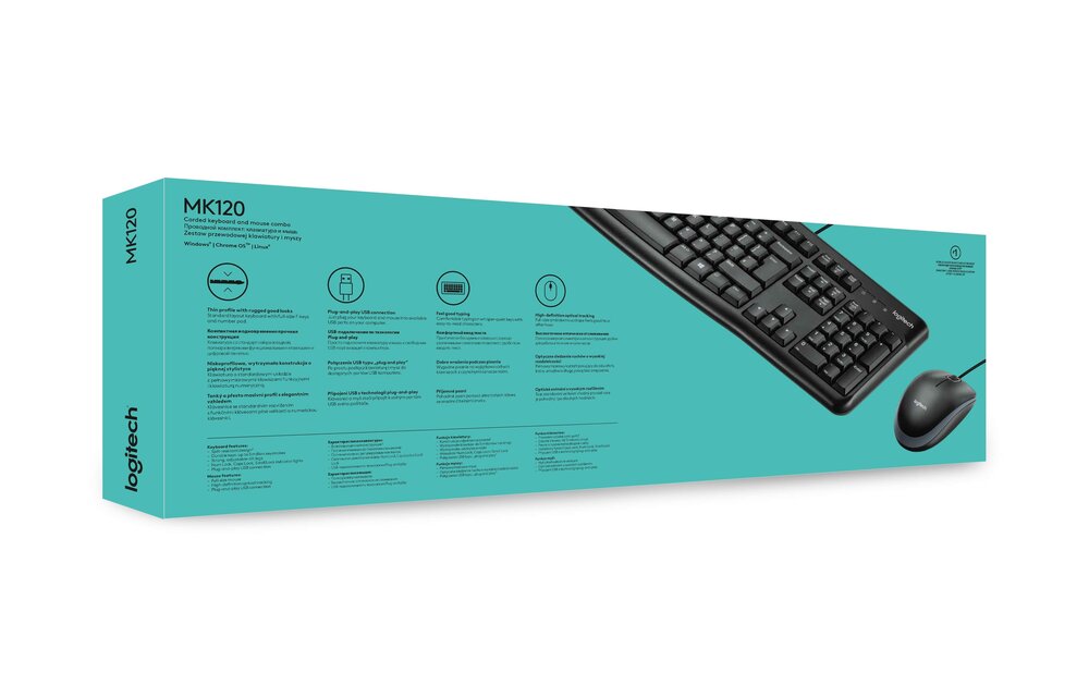 Logitech Desktop MK120 - Toetsenbord + muis set