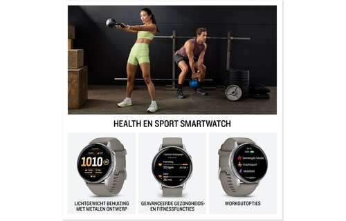 Garmin Venu 4 45mm Zilver/Grijs - Smartwatch