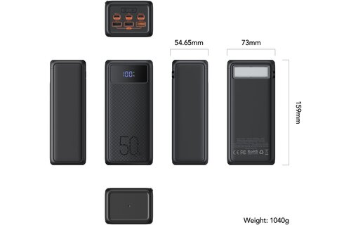 Veger Tank Boost W5001C 56.000 mAh Powerbank Zwart - Powerbank