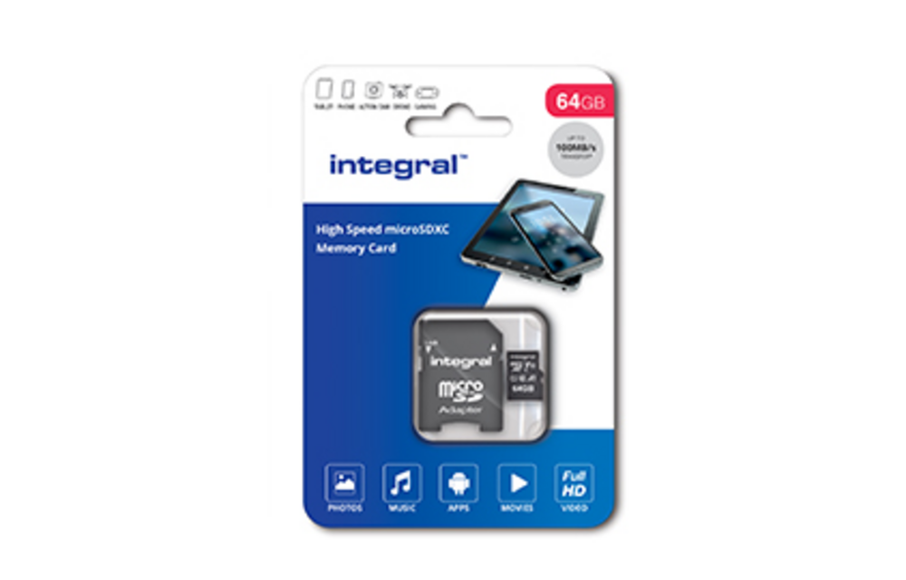 Integral 64 GB Micro SDXC (V10) - Geheugenkaart