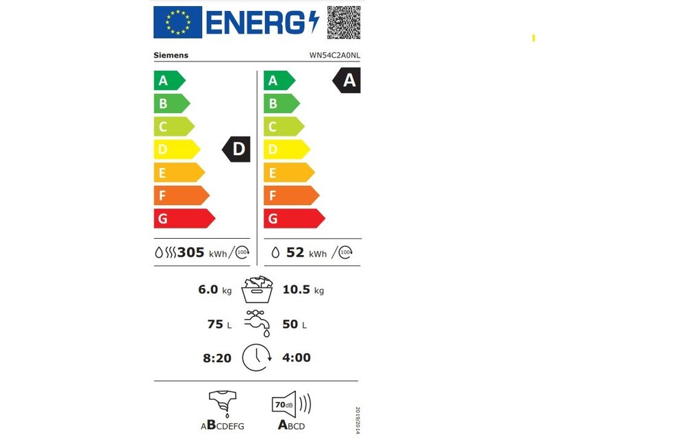Siemens WN54C2A0NL - Was-droogcombinatie