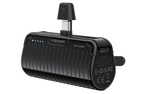 Veger PlugOn Pro-C W0558 5000mAh Zwart - Powerbank