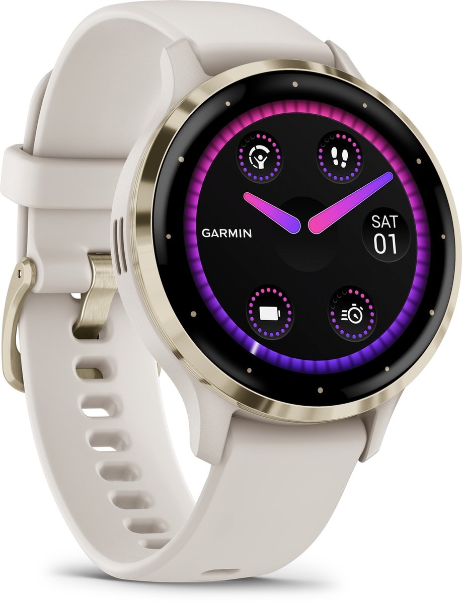 Garmin Venu 3S Goud/Wit - Smartwatch