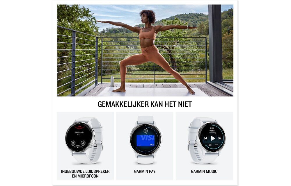 Garmin Venu 3S Goud/Wit - Smartwatch