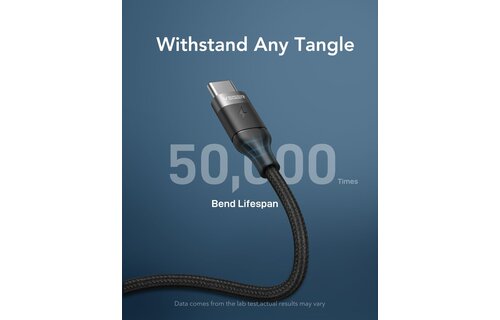 Veger CC02 USB-C naar USB-C kabel 1.5m Braided Nylon