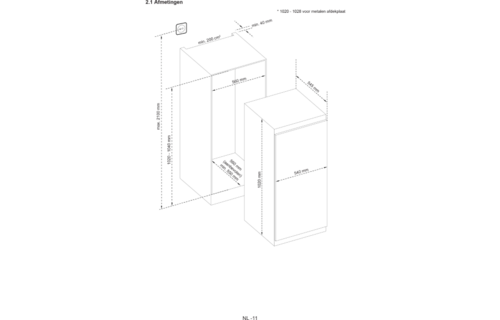 Exquisit EKS180-V-060E - Inbouw koelkast