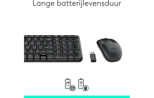 Logitech MK220 Wireless Combo - Toetsenbord + muis set