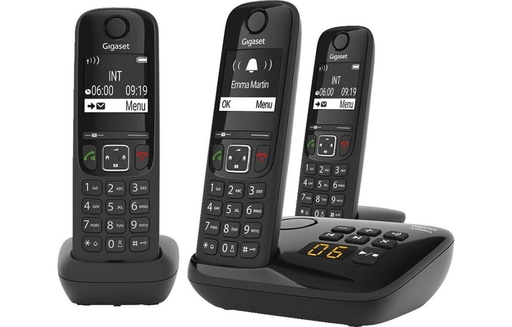 Gigaset AS690A Trio Zwart - Dect telefoon