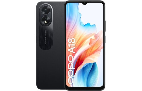 OPPO A18 128GB Zwart - Mobiele telefoon
