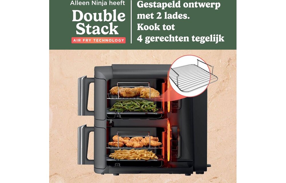 Ninja Double Stack XL 2-Drawer SL400EU - Hetelucht friteuse
