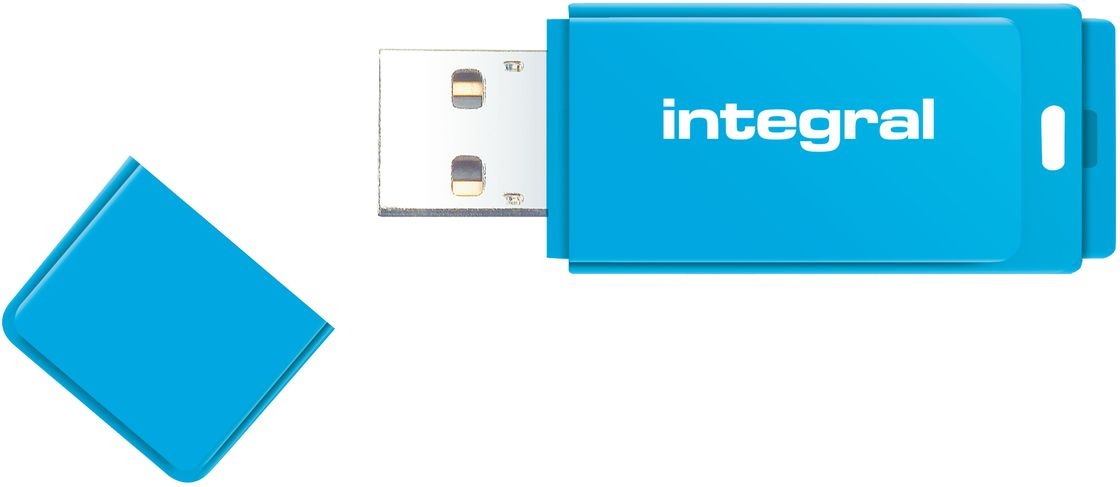 Integral Neon USB Flash Drive 2.0 64GB Blauw - USB-stick