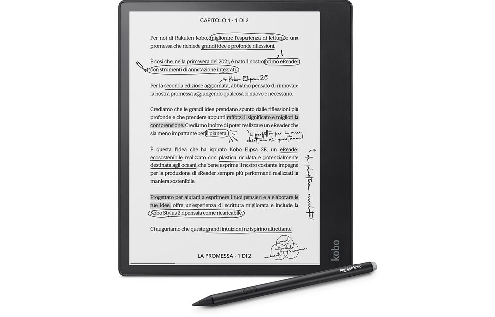 Kobo Elipsa 2E + Kobo Stylus 2 - E-reader