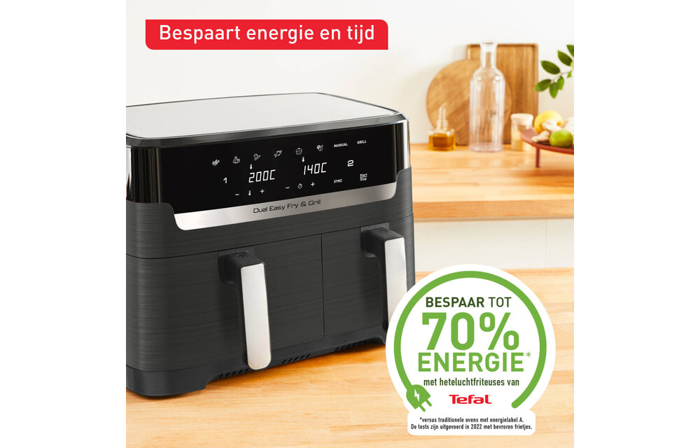 Tefal Easy Fry & Grill Dual EY905D 8.3L XXL - Hetelucht friteuse