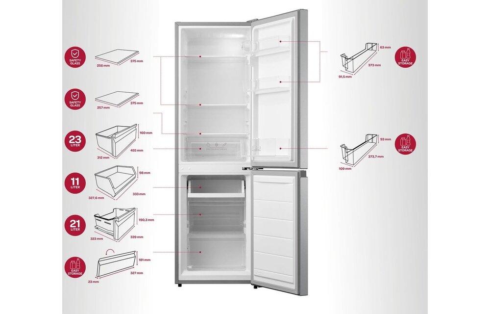 Inventum KV1500S - Koel-vriescombinatie