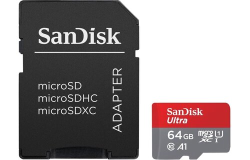 SanDisk Ultra microSDXC 64GB + SD-adapter - Geheugenkaart