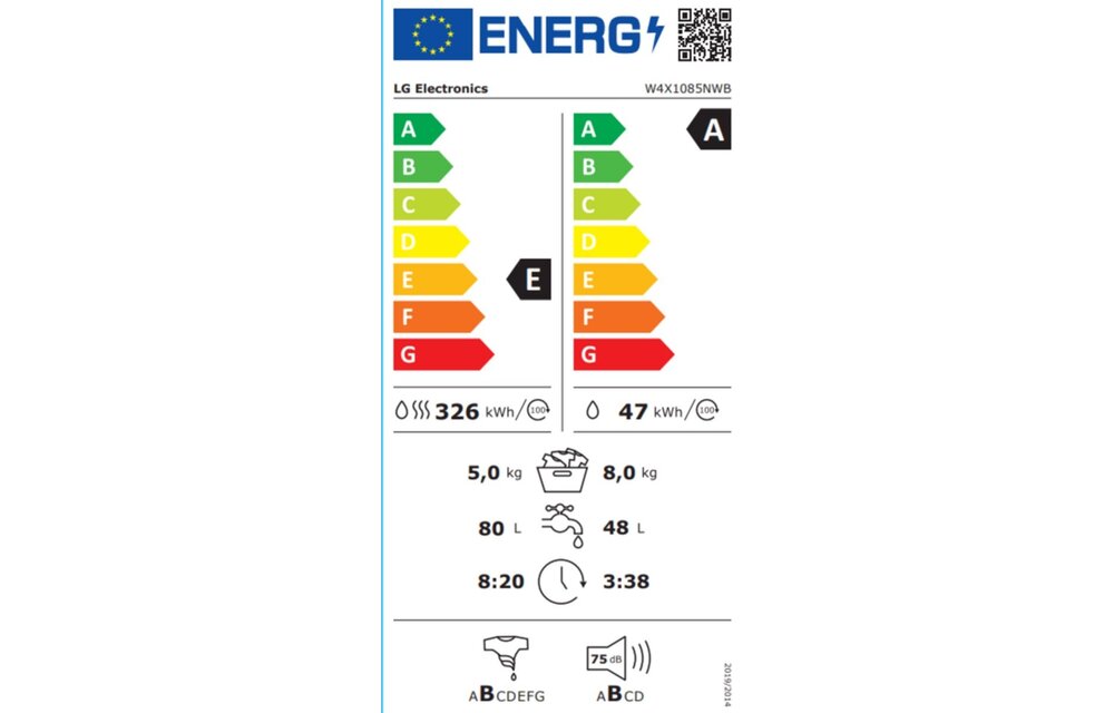 LG W4X1085NWB - Was-droogcombinatie