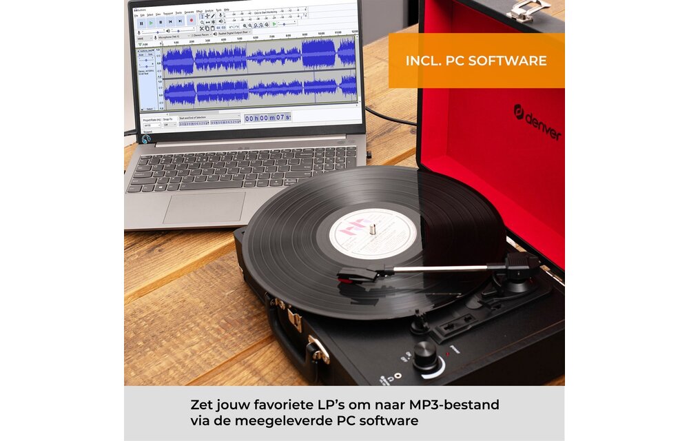 Denver VPL-120 Zwart - Platenspeler