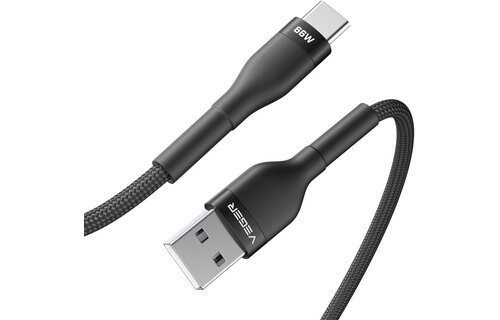 Veger AC04 USB-A naar USB-C kabel 1.2m Braided Aluminium 66 Watt