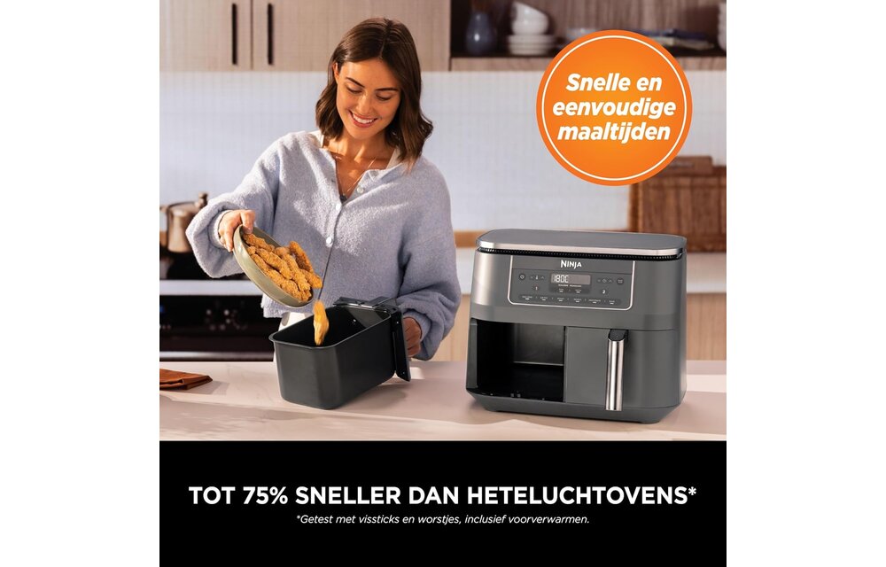 Ninja Dual Zone DZ300EU - Hetelucht friteuse