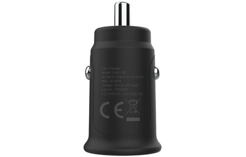 Grab 'n Go 30W USB C + USB A Autolader zwart