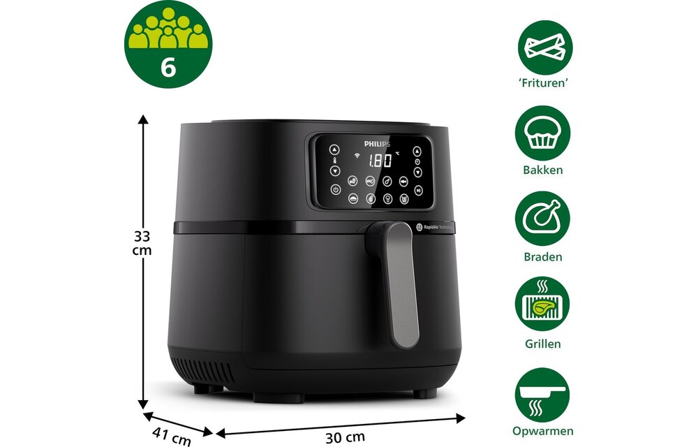 Philips Airfryer XXL Connected HD9285/93 + bakvorm - Hetelucht friteuse