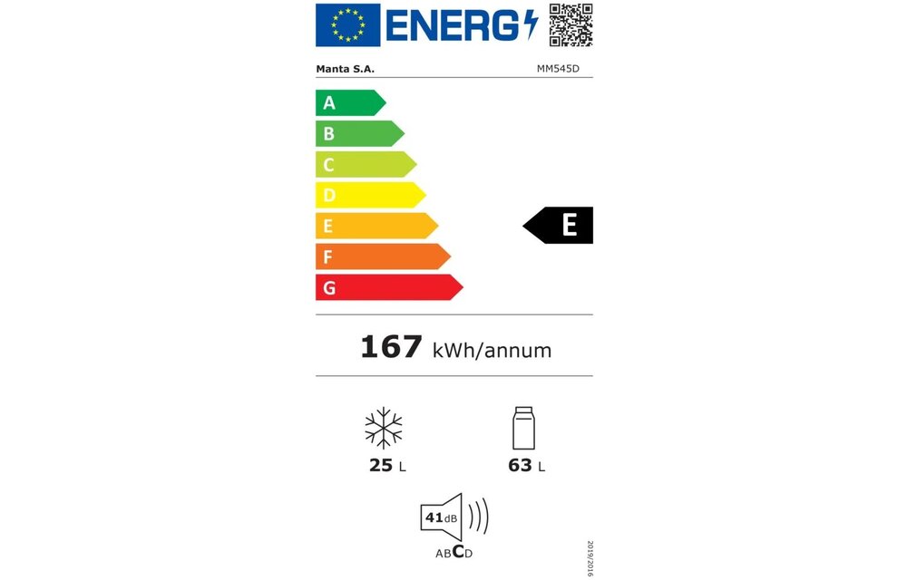 Manta MM545DWH - Koel-vriescombinatie