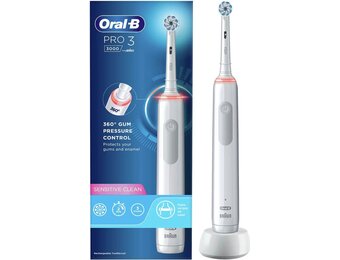 Oral-B Pro 3 3300 Sensitive Clean Wit - Elektrische tandenborstel