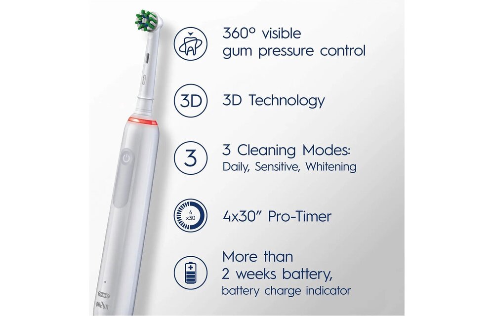Oral-B Pro 3 3300 Sensitive Clean Wit - Elektrische tandenborstel