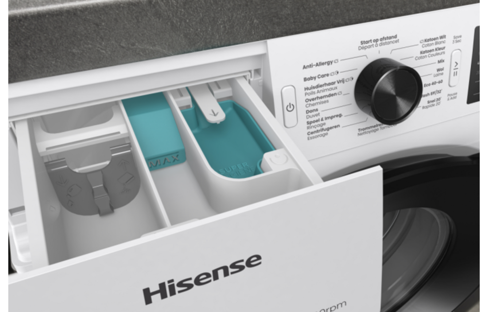 Hisense WF3V943BW/BLX - Wasmachine