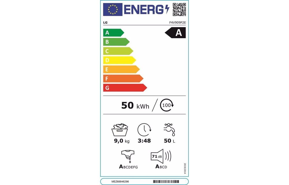 LG F4V909P2E  - Wasmachine