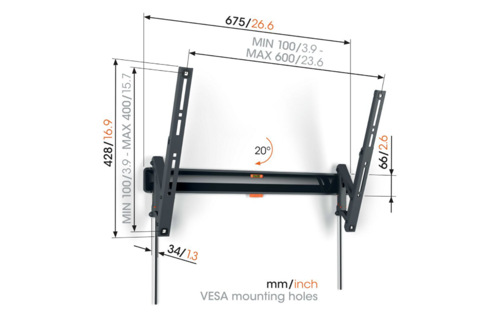 Vogel's TVM 3615 Muurbeugel (40-77 inch) - TV muurbeugel