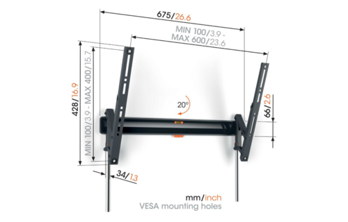 Vogel's TVM 3615 Muurbeugel (40-77 inch) - TV muurbeugel