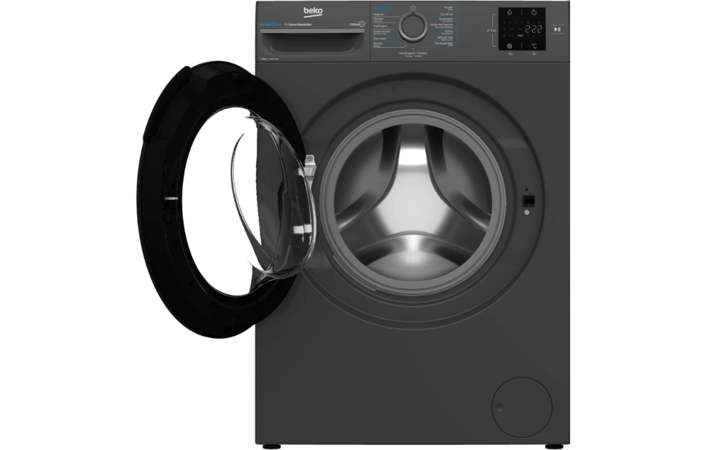 Beko BM3WFT3841A EnergySpin Antraciet - Wasmachine