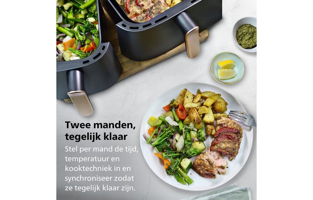 Philips 3000 Series Dual Basket NA351/00 - Hetelucht friteuse