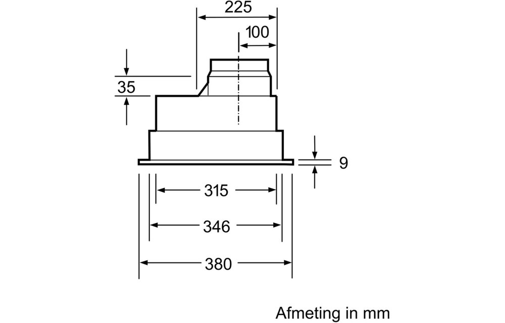 Bosch DHL555BL Serie 4 - Inbouw afzuigkap