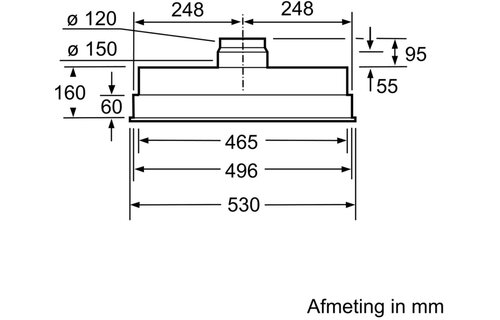 Bosch DHL555BL Serie 4 - Inbouw afzuigkap