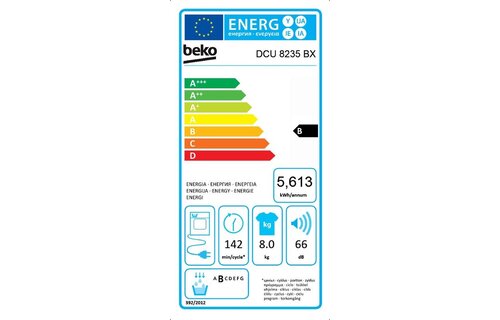 Beko DCU8235BXT - Condensdroger