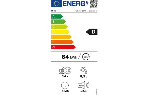 Miele G 5163 SC Vi - Inbouw vaatwasser
