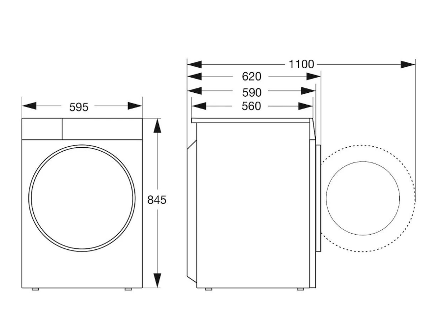 Hisense WF5S1043BW - Wasmachine