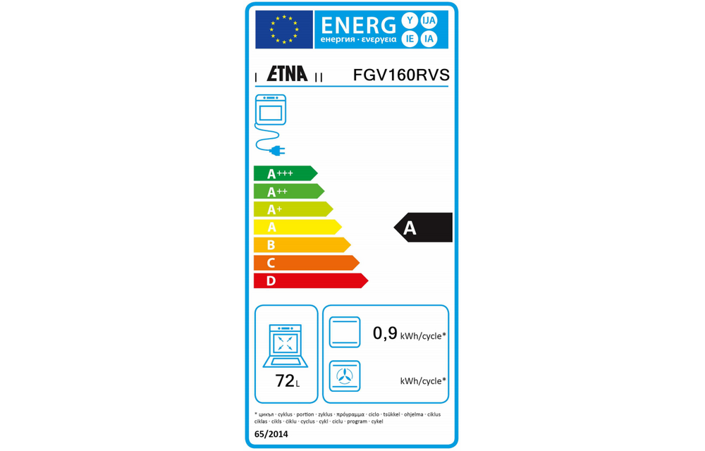 ETNA FGV160RVS - Elektrisch fornuis