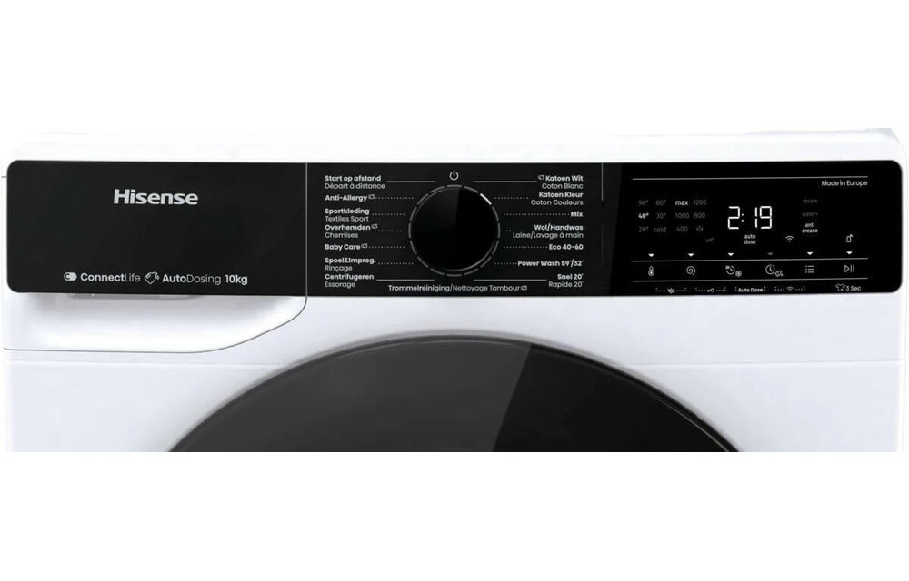 Hisense WF5V144BW/BLX - Wasmachine