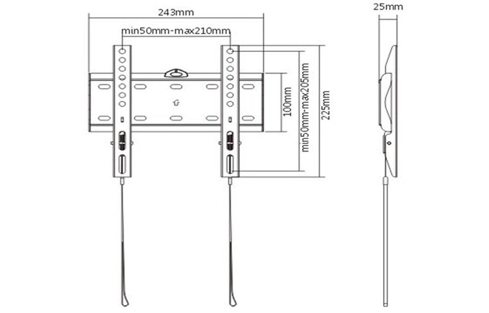Gembird WM-42F-01 (23 - 42 inch) - TV muurbeugel