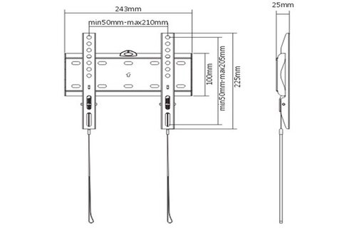 Gembird WM-42F-01 (23 - 42 inch) - TV muurbeugel