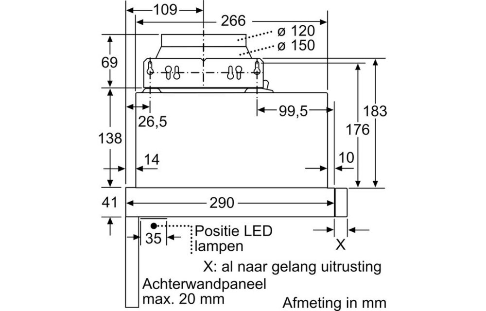 Bosch DFM064W54 - Vlakscherm afzuigkap