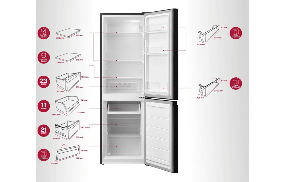 Inventum KV1500B - Koel-vriescombinatie