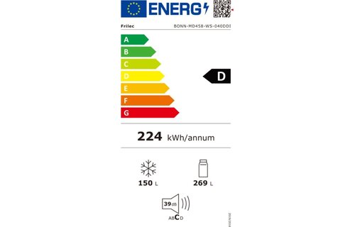 Frilec BONN-MD458-WS-040DDI - Koel-vriescombinatie