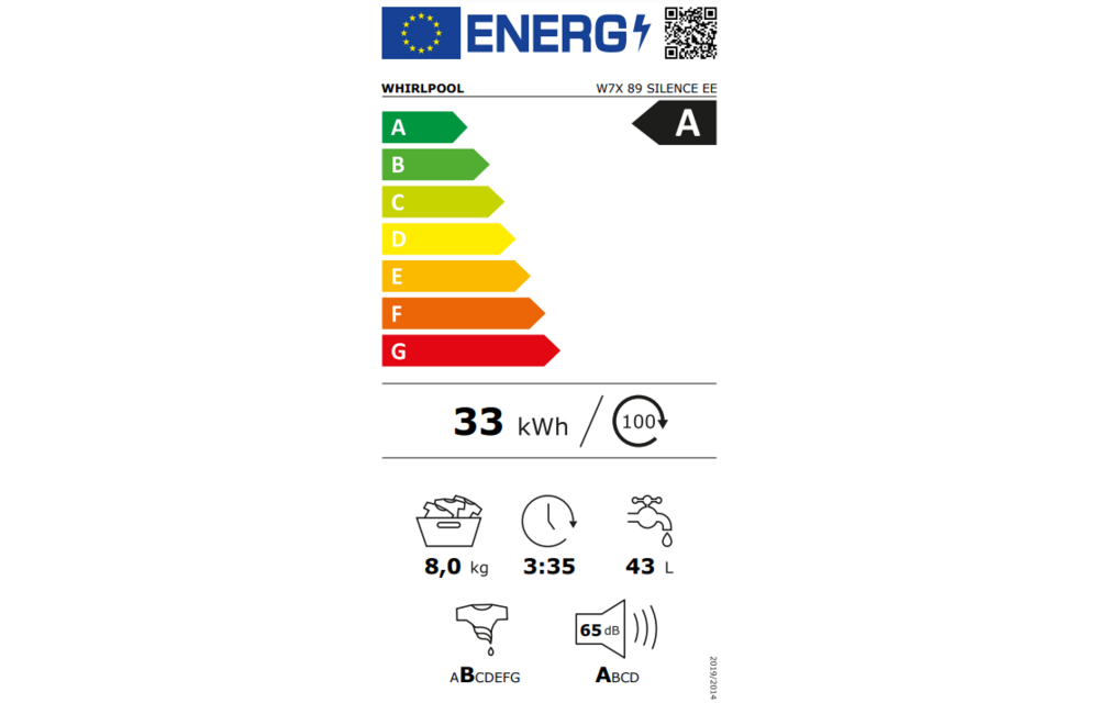 Whirlpool W7X 89 SILENCE EE - Wasmachine