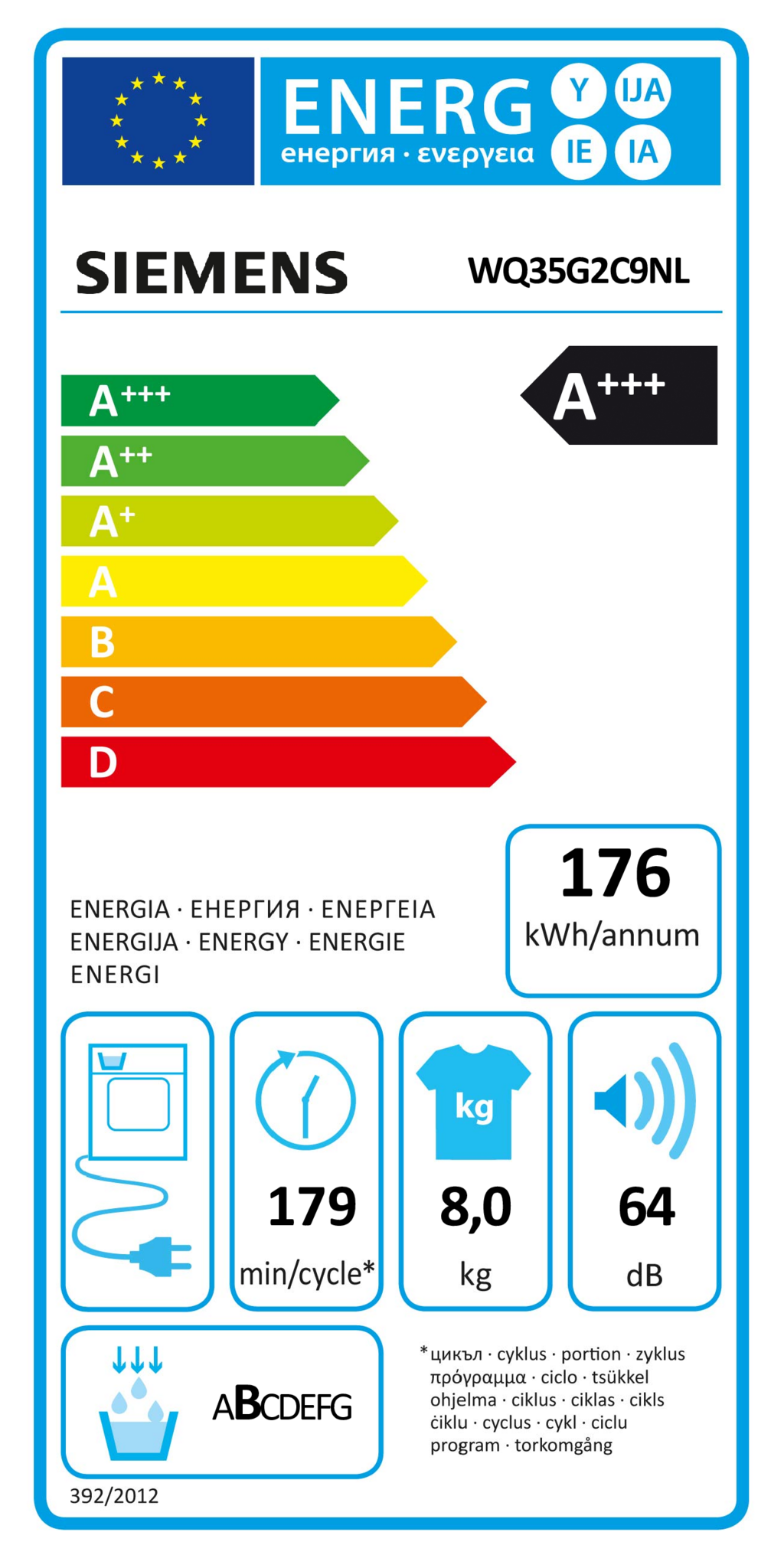 Siemens WQ35G2C9NL iQ500 extraKlasse - Warmtepompdroger