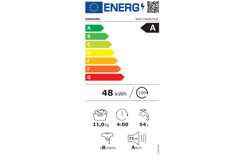 Samsung WW11DG6B25LB 6000-Serie SuperSpeed - Wasmachine