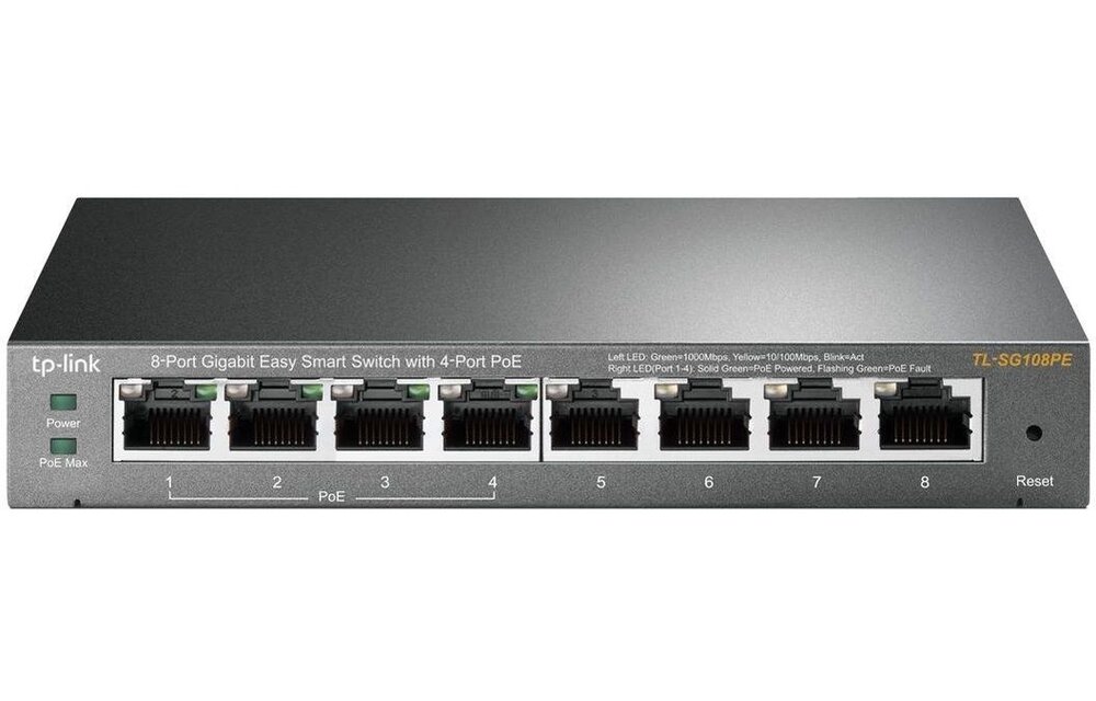 TP-Link TL-SG108PE - Netwerk switch